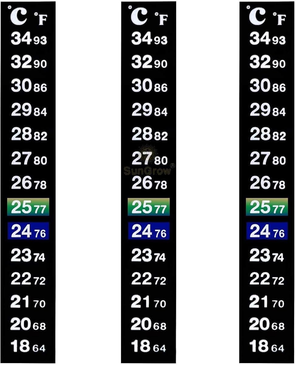 SunGrow Betta Fish Tank Thermometer Stick On