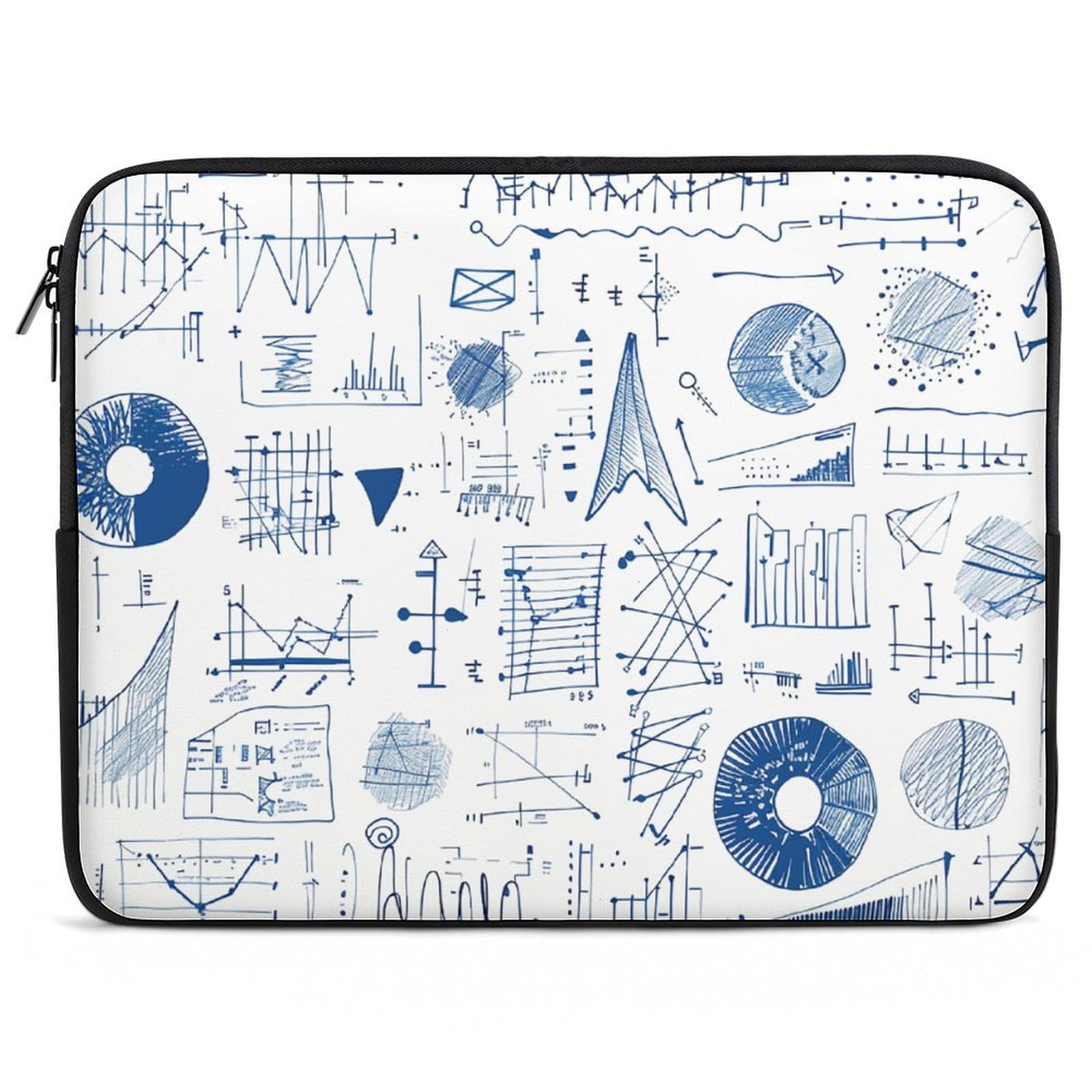 Funda para portátil de 38.1 cm protectora portátil contra caídas líneas azules 8