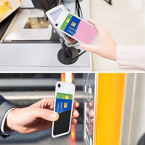 Miniatura 9 de Senose Soporte para tarjetas de teléfono, paquete de 3 carteras para teléfono que se adhieren en la parte posterior del teléfono, funda para tarjeta