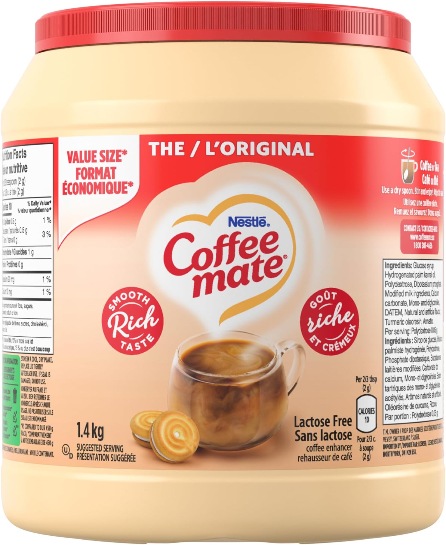 Nestle Coffee-mate Original (1.4kg / 3lbs) Made in Canada