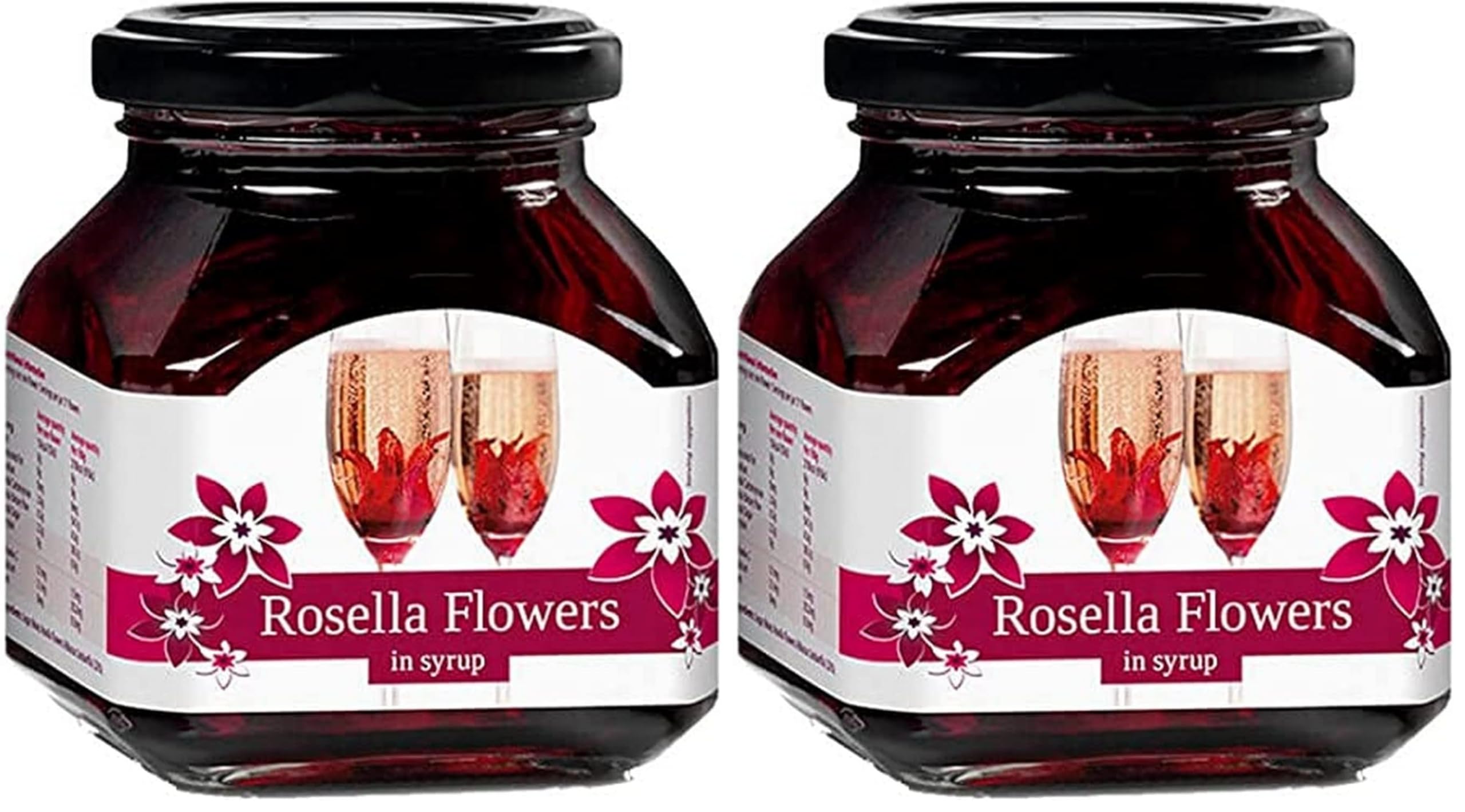 Rosella Flowers Wild Hibiscus in Sirup, Hibiskusblüte, 270 gramm (Packung mit 2)