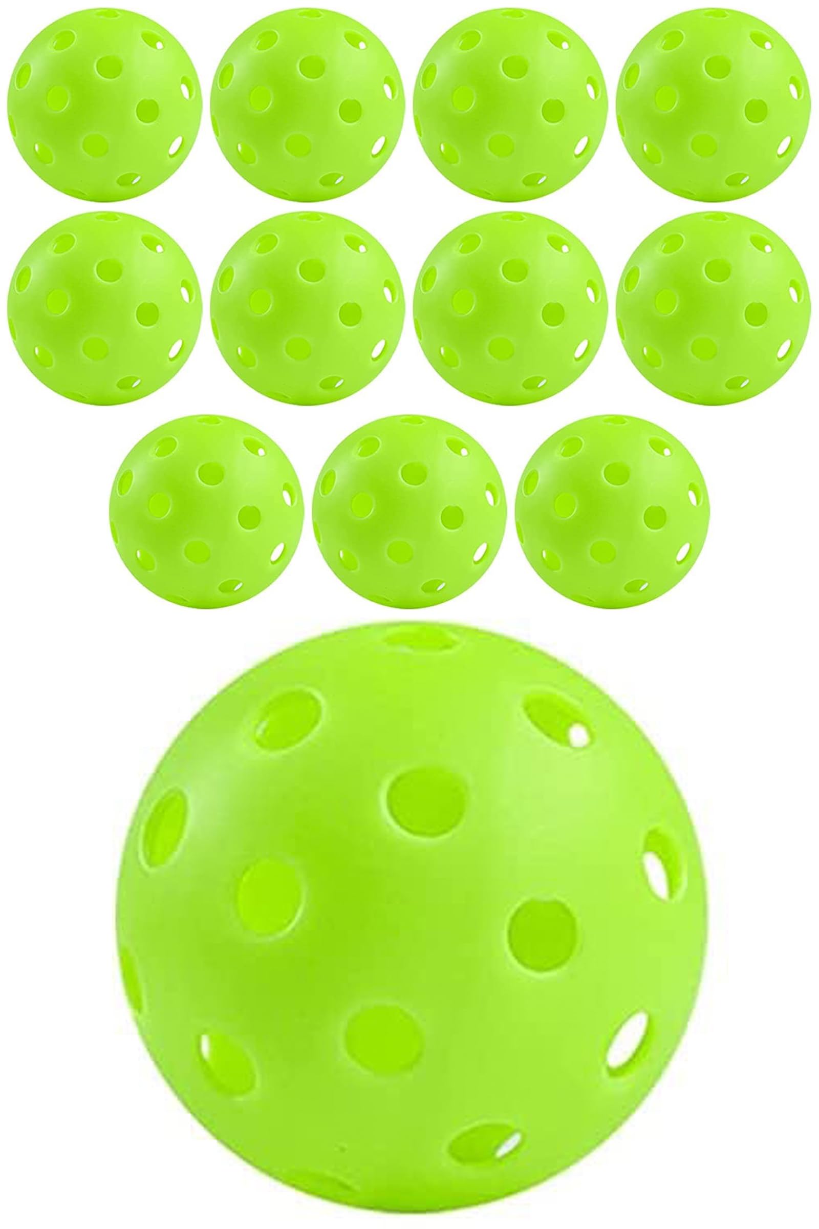 Amazon.co.jp: Rurumi ピックルボール ボール 12個セット 蓄光 40穴 26