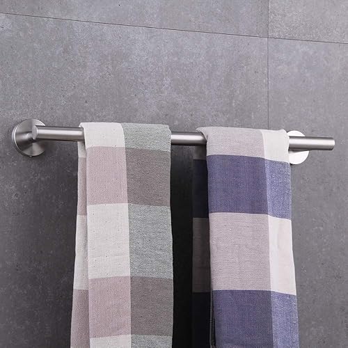 Miniatura 8 de BEIGEEWY Toallero de baño de 18 pulgadas SUS 304 de acero inoxidable, accesorios de baño modernos montados en la pared, acabado pulido