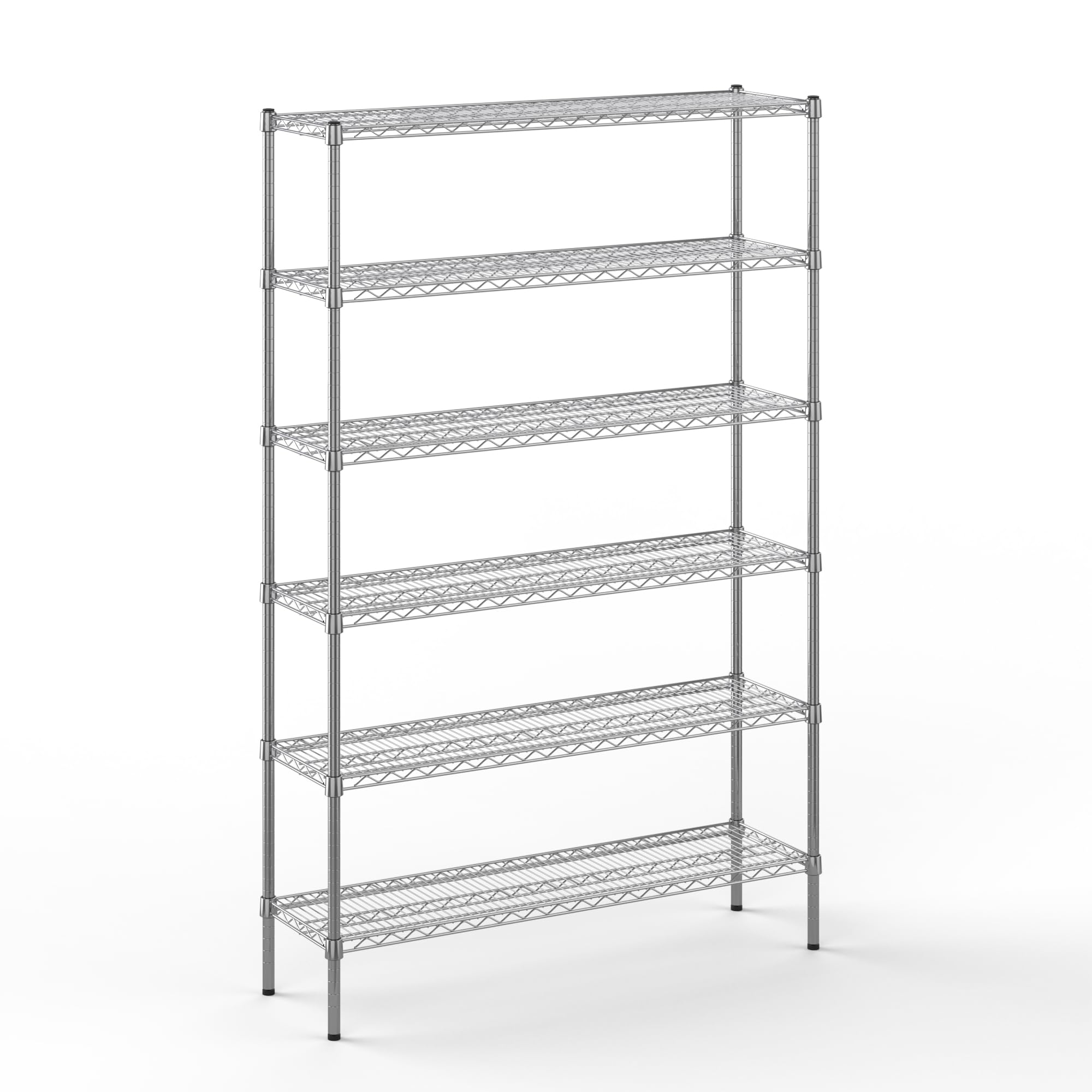 14" Deep x 48" Wide x 74" Height Wire Shelving Kit | 6-Tier | NSF Commercial Storage Rack Unit