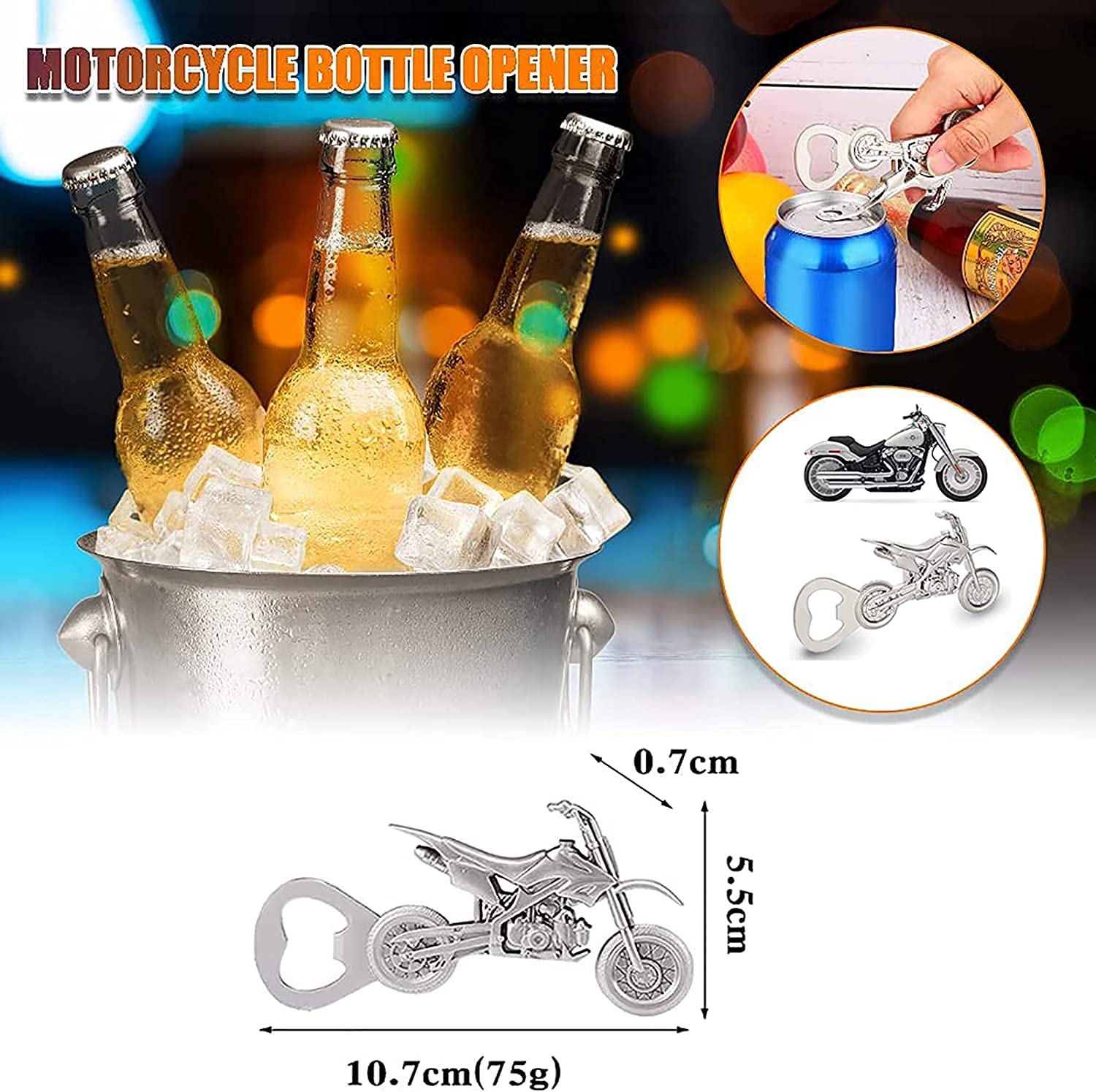 Motorrad-Flaschenöffner Vintage – Aus Metall, Perfekt Für Partys & Geschenke