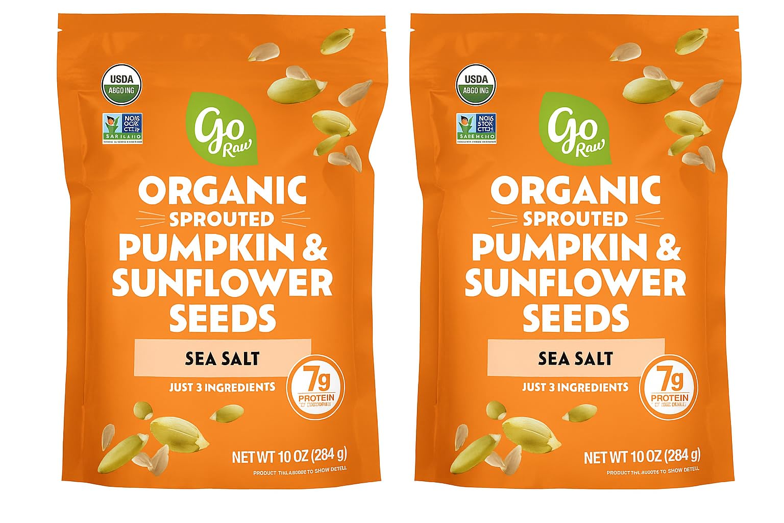 Go Raw Organic Sprouted Pumpkin & Sunflower Seeds, 10 oz, Sea Salted — Keto, Kosher, Superfood