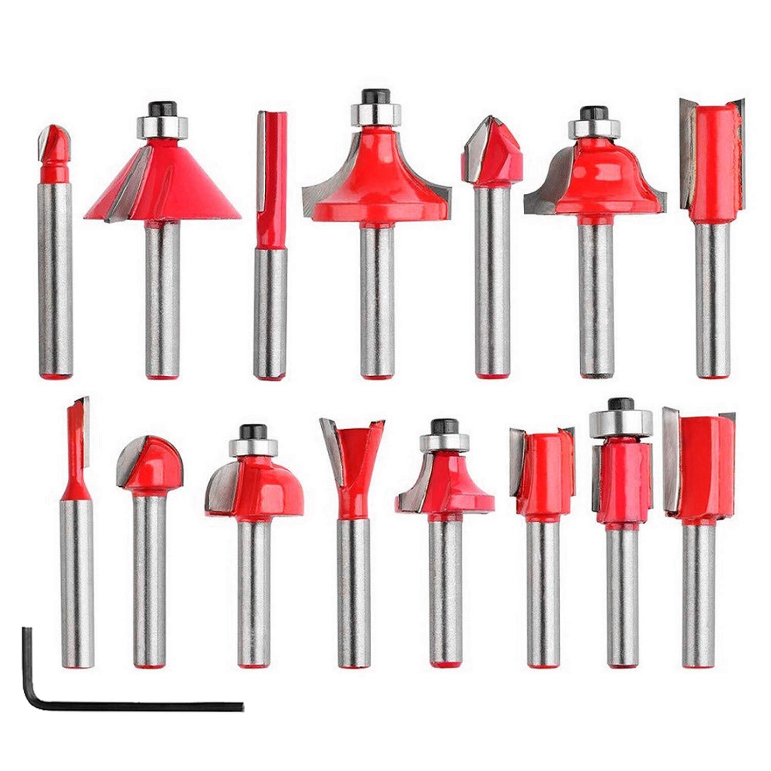 Frese Carburo Tungsteno Kit Di 35 Frese A Punta In Carburo Di Tungsteno Per Legno - Scatola In Alluminio Inclusa - Ideale Per Falegnami E Hobbisti Fresatrice Verticale Legno