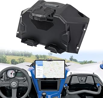 Electronic Device Mounts with Storage Box Organizer Tray Compatible with 2019-2025 Yamaha YXZ 1000R/ 1000R SS/SE/SS SE Accessories Electronic Device Phone Tablet GPS Holder