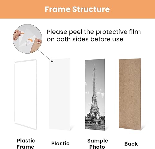 Miniatura 6 de upsimples Marco blanco de 12 x 16 pulgadas, paquete de 3 marcos de fotos de 12 x 16 pulgadas para montaje en pared horizontal o vertical, a prueba