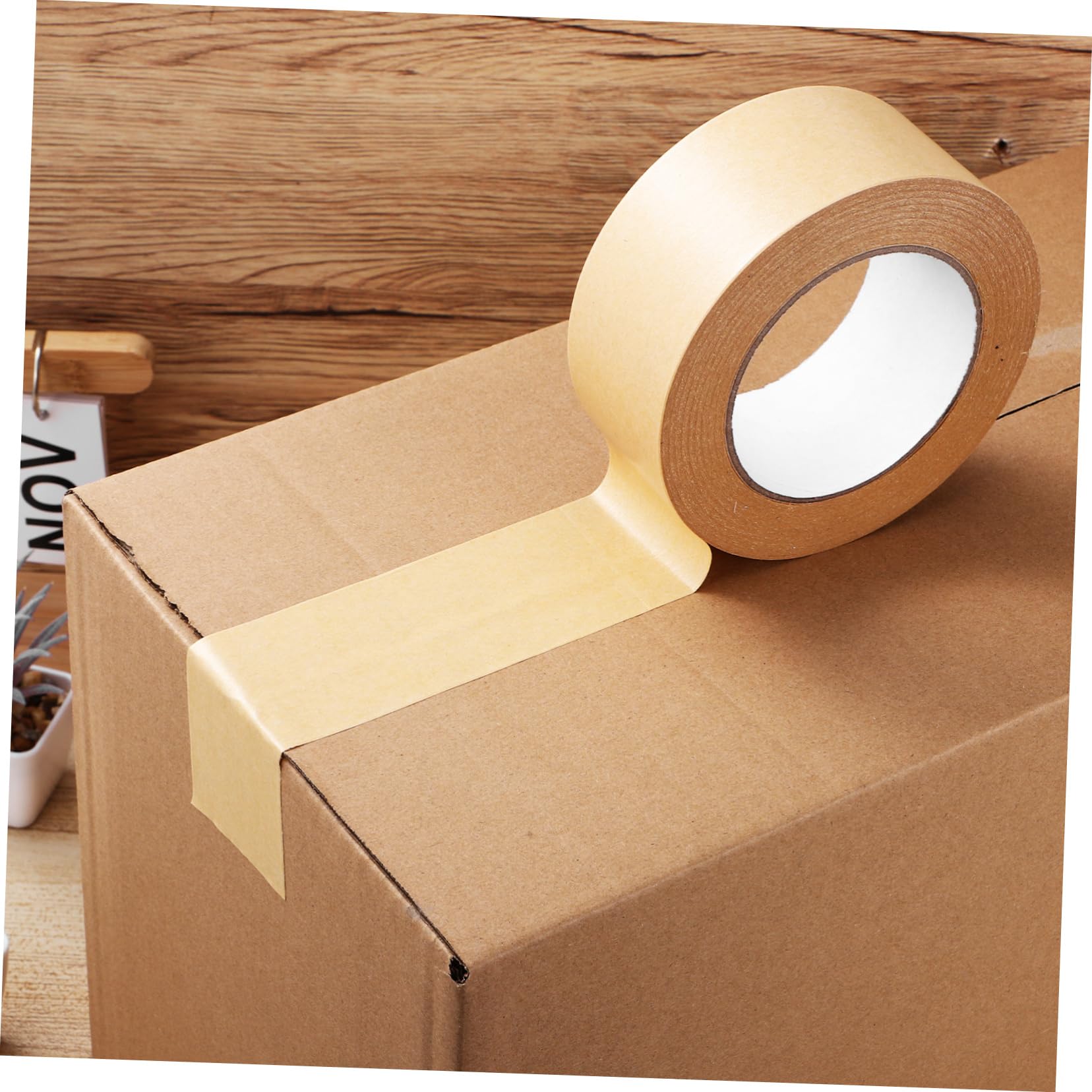 DOITOOL 3 Nastro in carta kraft nastro adesivo per fiori carta per mascheratura adesivo da imballaggio porta auto da imballaggio marrone di spedizione