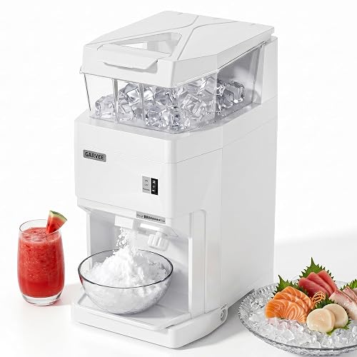 GarveeLife Commercial Ice Shaver Machine, 950 Lbs/H Electric Shaved Ice