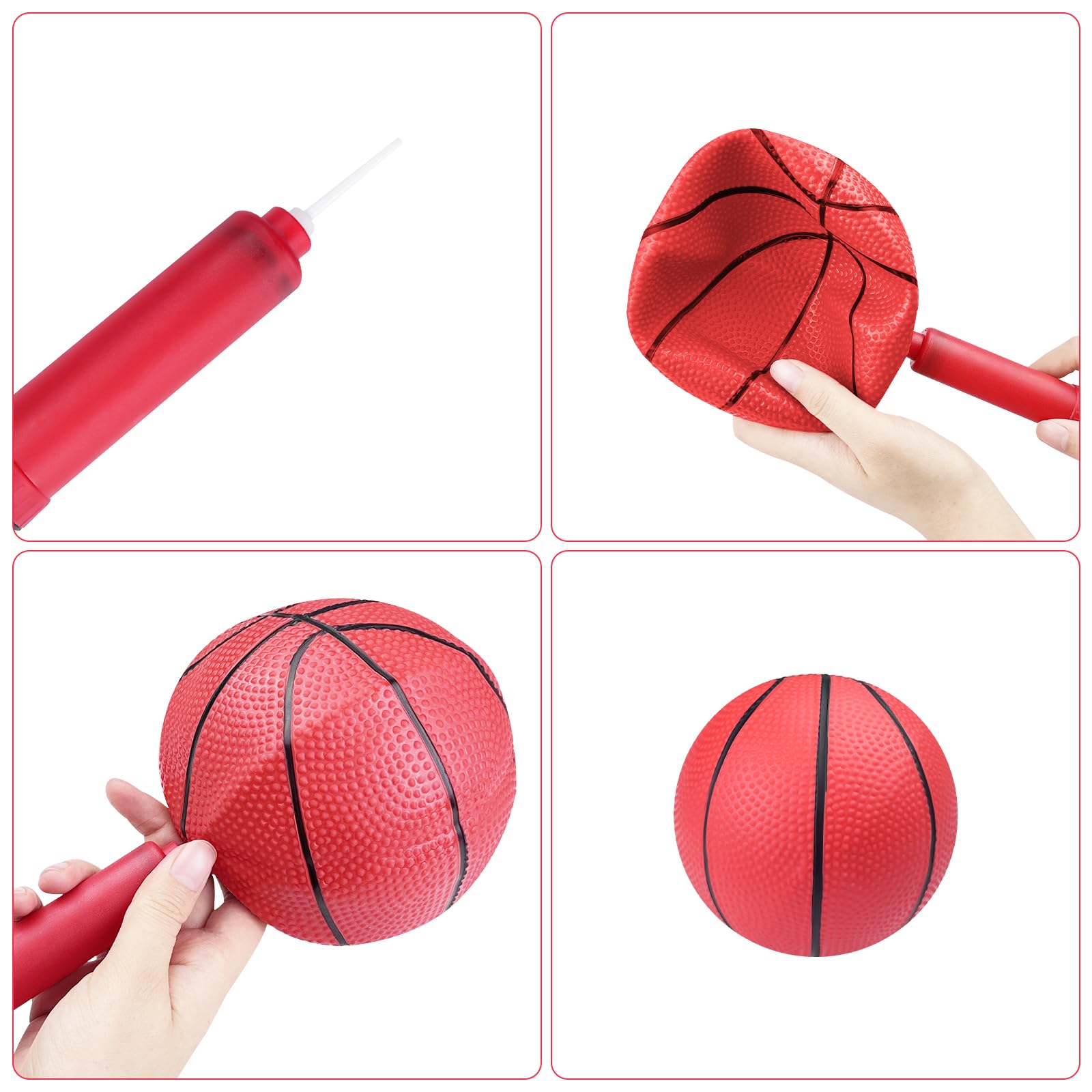 Newpop Canestro Basket da Camera, Minis Hoop Baskets, Canestri da Basket Bambinis, Set da Pallacanestro, Palla Canestros e Cerchio, Giocattolis Sportivi per Bambinos, Adatto Essere Appeso alle Porte