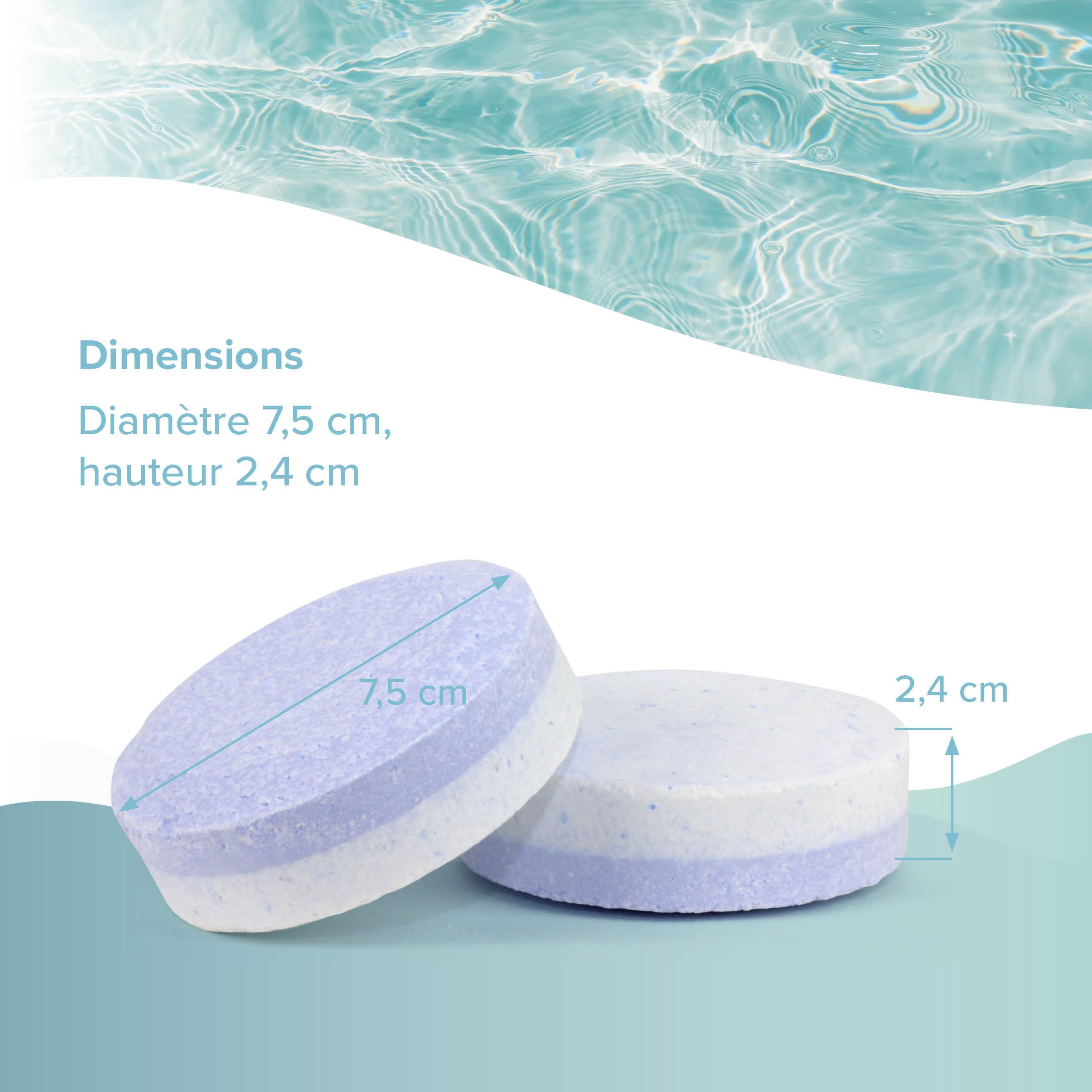 Höfer Chemie Galets de Chlore 1 x 5 kg pour Piscine à Dissolution Lente (200g) - Chlore Multifonction 6 en 1 pour Une Désinfection Régulière et Efficace