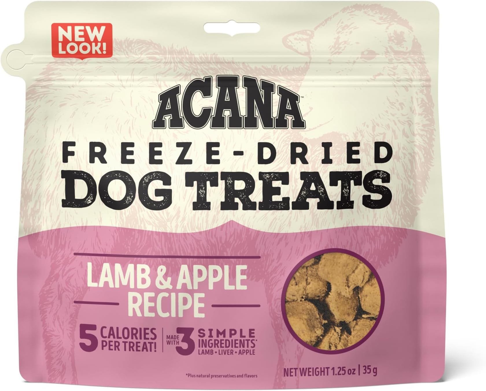 ACANA Singles Grain Free Dog Treats Limited Ingredients & Freeze-Dried Lamb & Apple Recipe 1.25 Bag