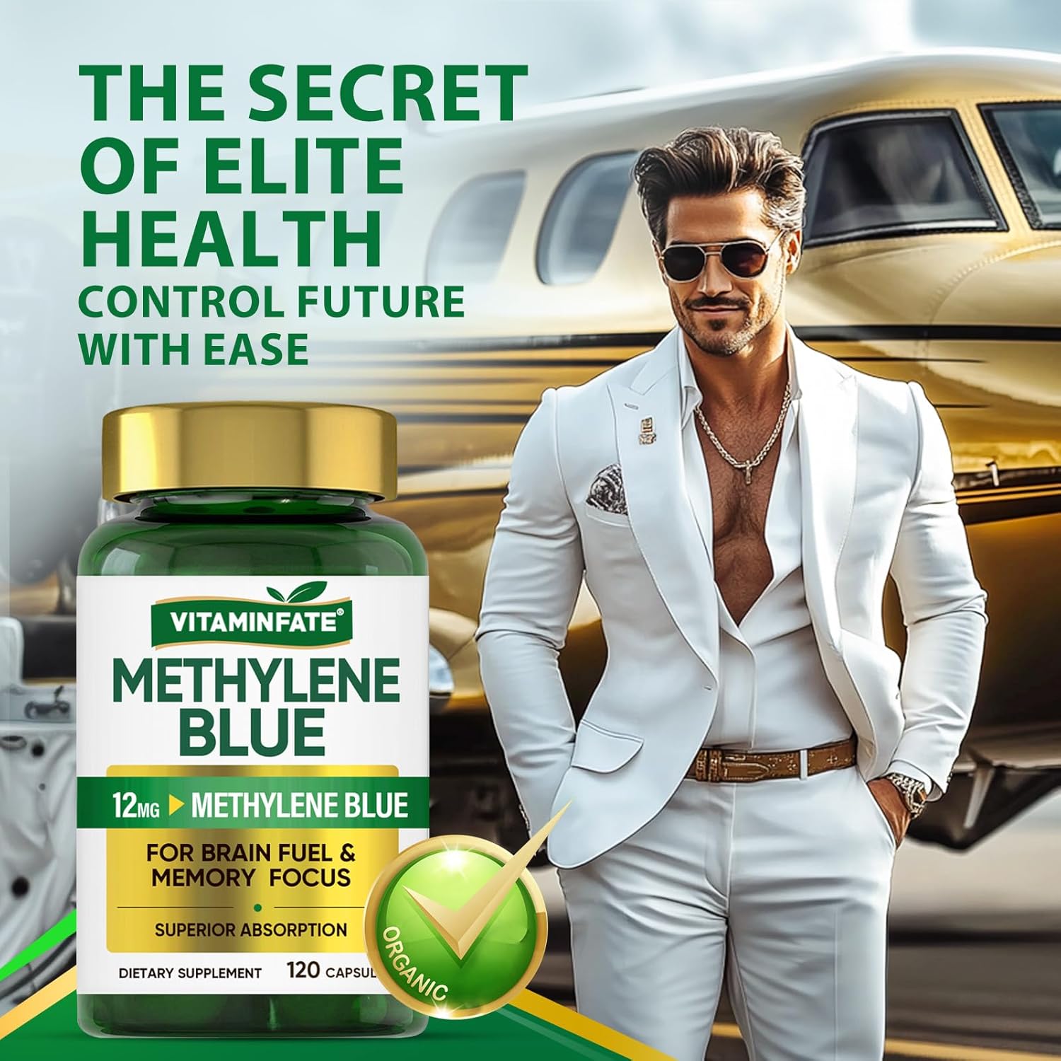 Methylene Blue Pharmaceutical Grade Supplement, 120 Capsules (60-Day Supply) | USP Grade for Enhanced Absorption, Supports Cognitive Function, Memory, Focus, Energy & Brain Health - Image 2