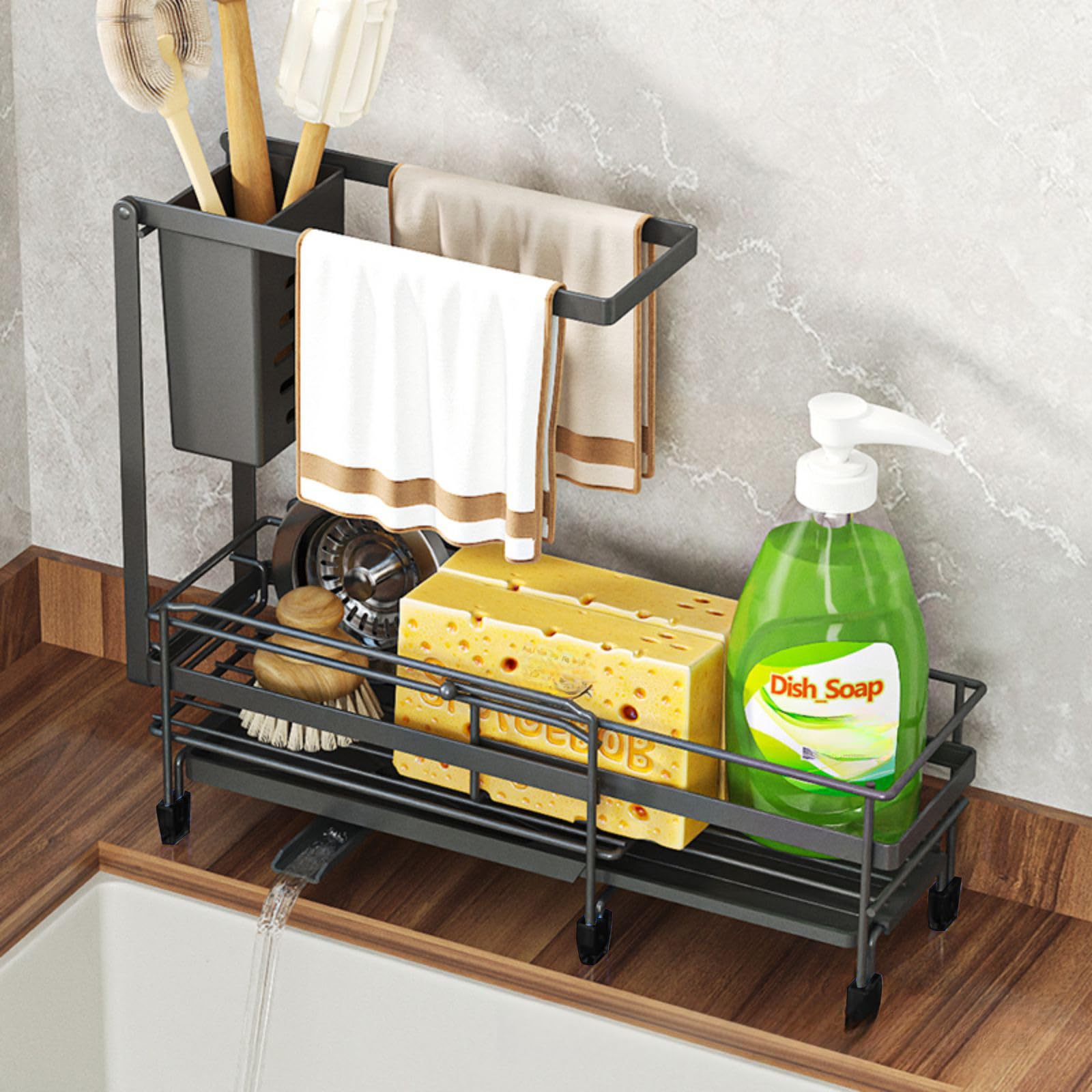 Regulowany organizer do zlewu 26-42 cm, obrotowy