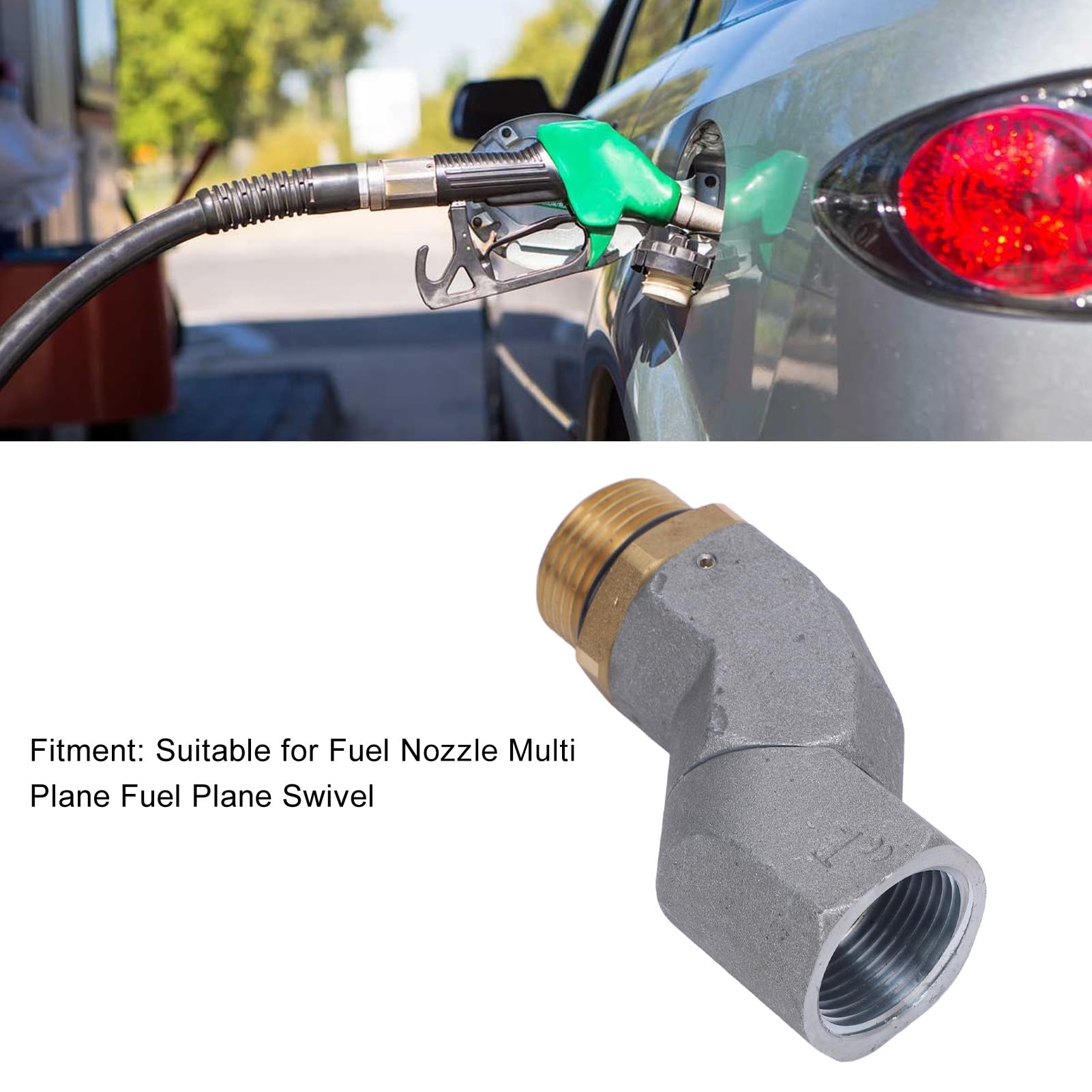 Connettore Girevole del Tubo Flessibile del Carburante a 360 Gradi Metallo Rotante Multifunzionale ugello Tubo Flessibile per Il trasferimento del Carburante gasolio Benzina e (1 Pollice)