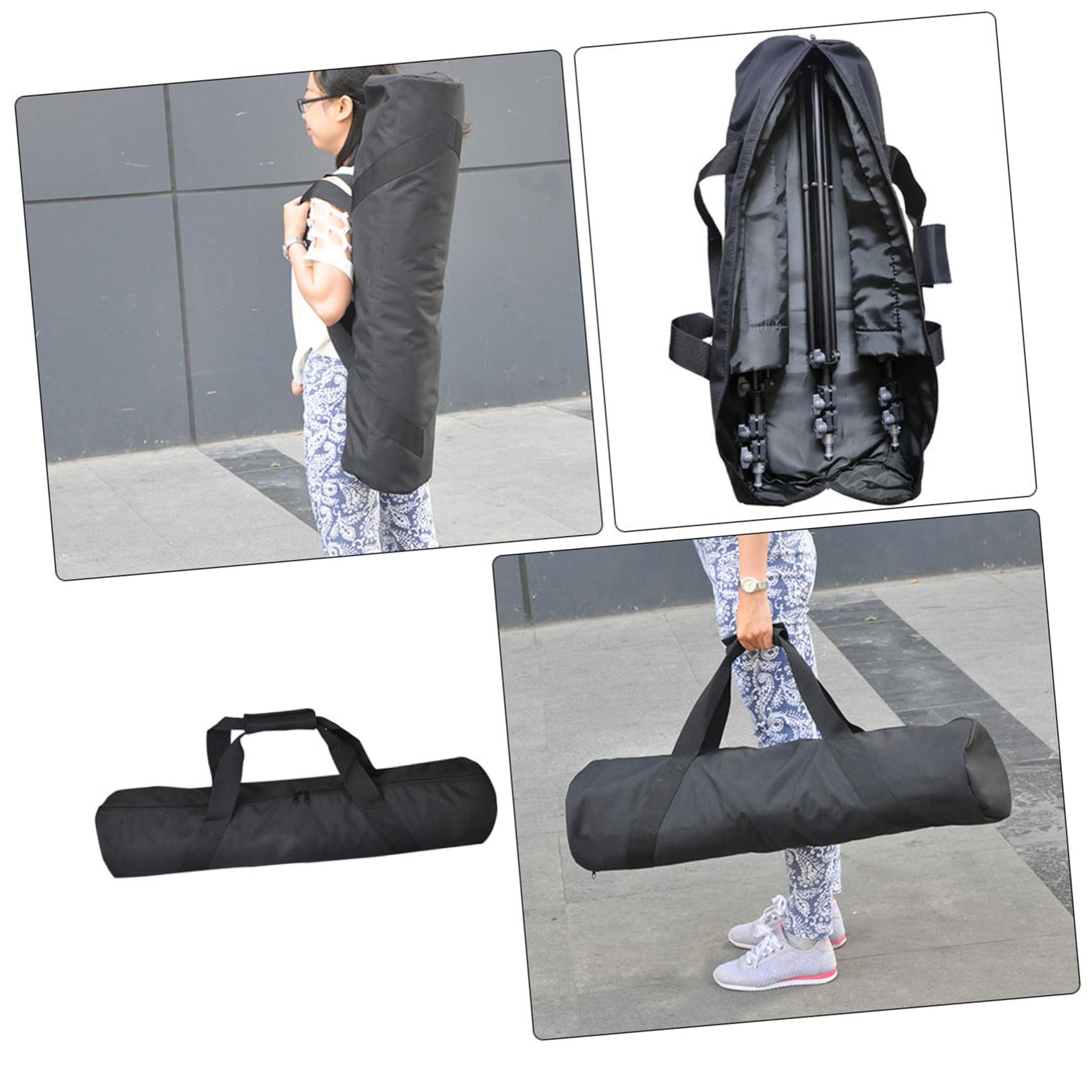 Borsa Nera per Oxford Tracolla Treppiede Fotografico | Custodia Leggera e Portatile, Trasporto Spalla o Mano, per Attrezzatura Fotografica Outdoor