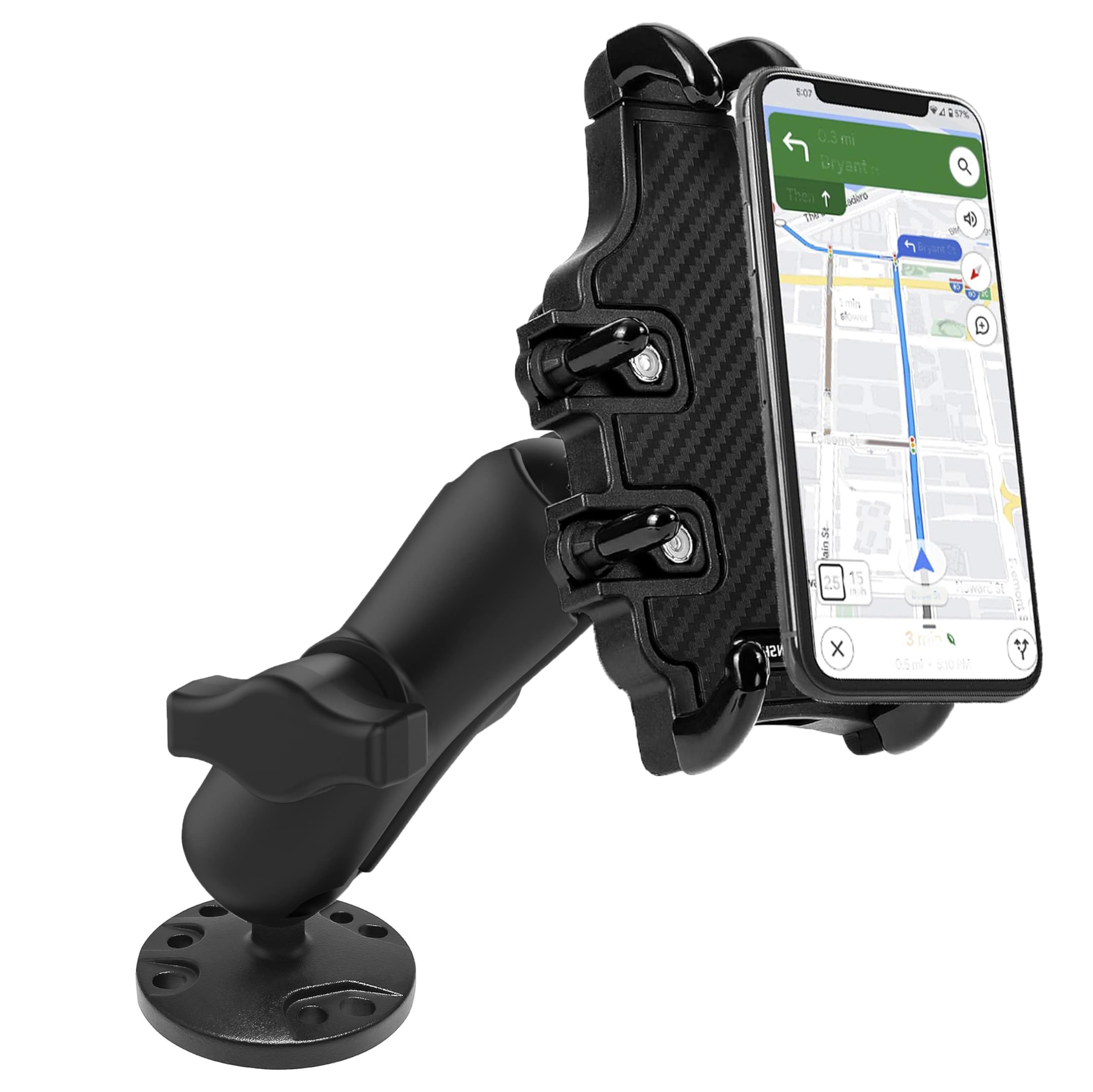 Soporte para teléfono compatible con teléfonos móviles Samsung Galaxy S24, S23, S22 y iPhone 15 Pro Max 14, 13, 12, 11 (5.5 pulgadas de longitud)