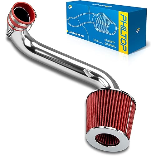 PHILTOP Cold Air Intake Kit for Honda Civic 2001-2005 1.7L L4 (Red)