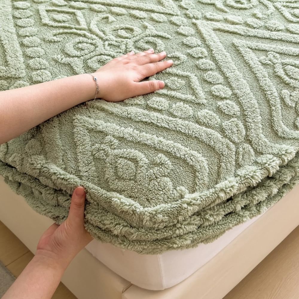 FANSU Spannbettlaken Vlies – Bequem & Weich, Mit Rundum-Gummizug | Größe 190x190 Cm, Farbe Rosa | Schmetterlingsmuster