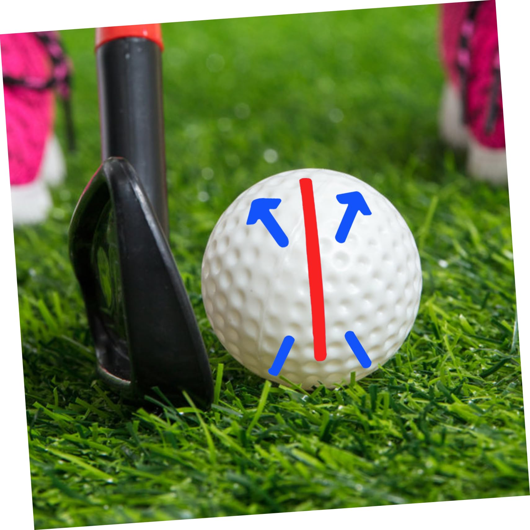 Abaodam Golf Ball Marker Teiliges mit Ausrichtungswerkzeug und Wiederverwendbarem Ball Schablonenmarker Zubehör für Golfer zur Verbesserung Genauen Ballmarkierung