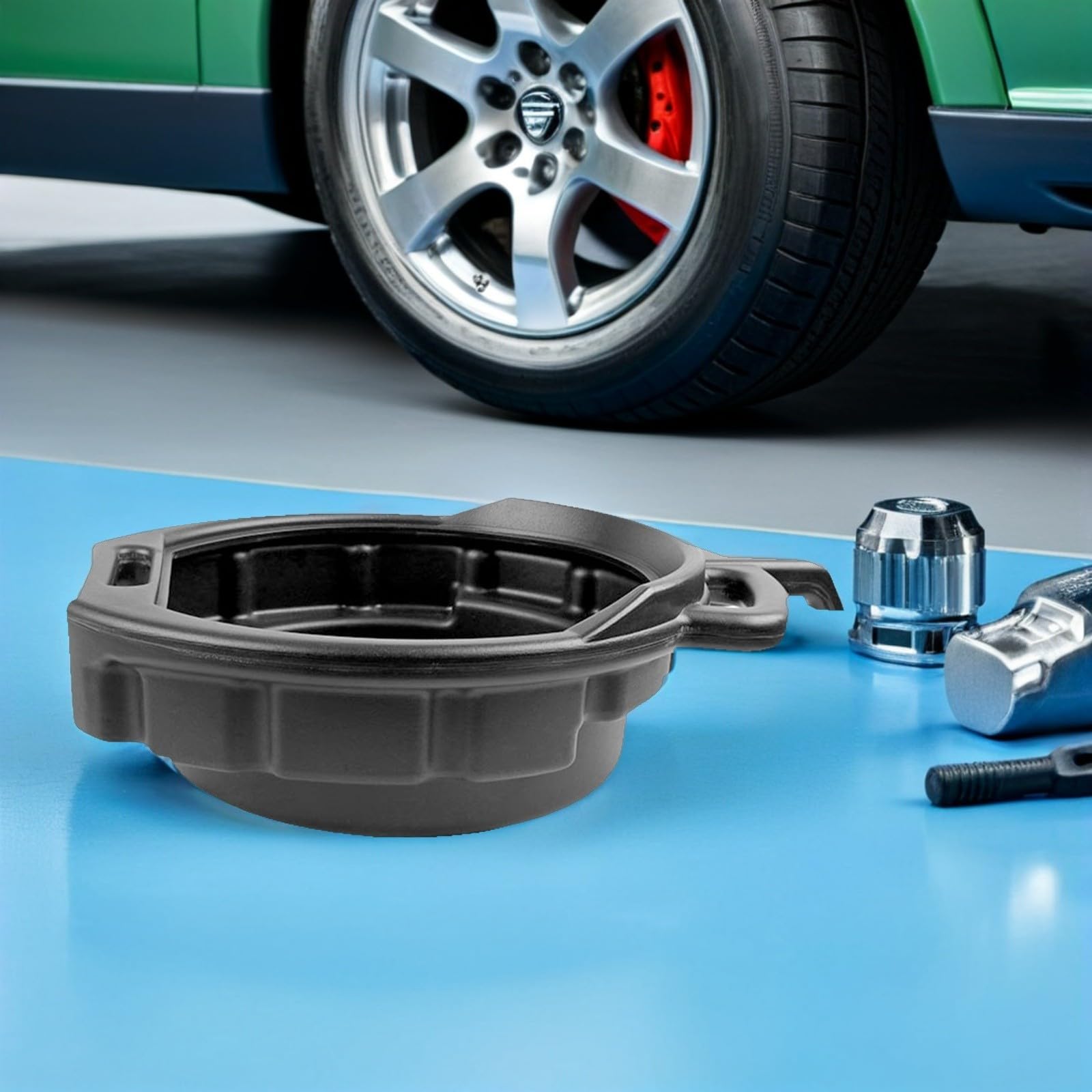 UKCOCO Bac de pour 10l D’Huile Noir PE Vidange Récupération Automobile