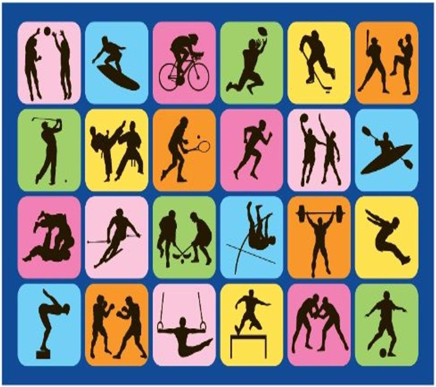 Fun Rugs Sports Symbol Childrens Rug, 51-Inch by 78-Inch