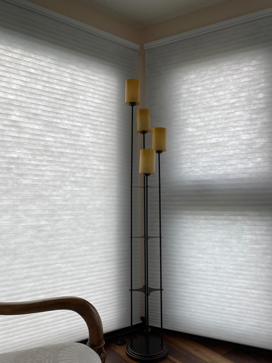 3 Pack Amber Alabaster Glass Replacement Globe & Shade for Light Fixtures, 6-1/16" Height, 1-5/8 inch Fitter, Farmhouse Frosted Cylinder Glass Lamp Cover