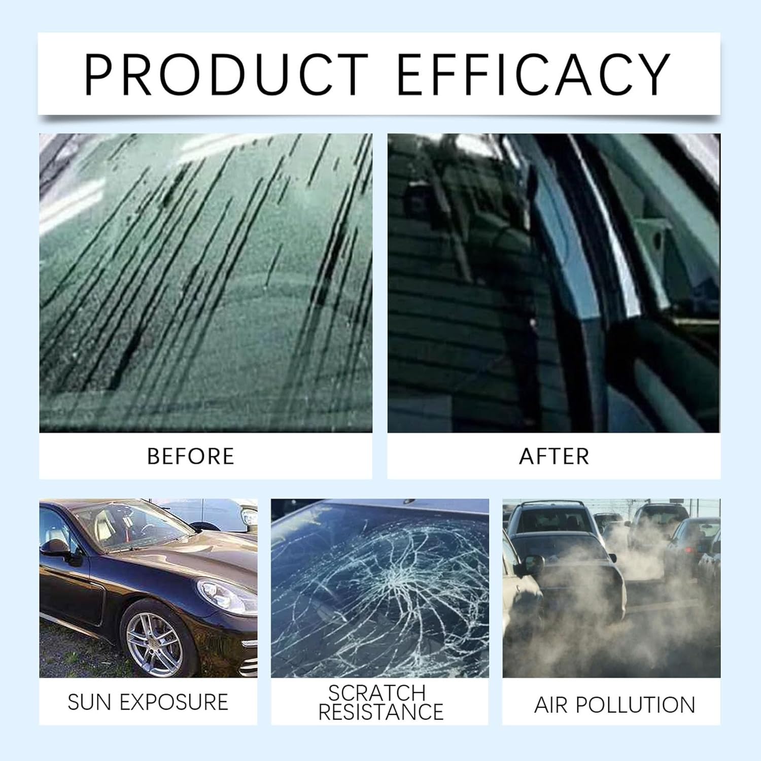 Quick Effect Coating Agent for Car, Hydrophobic Protection for Car Surfaces & Glass, Waterless Wash, Scratch Removal & Surface Protection (3pcs)