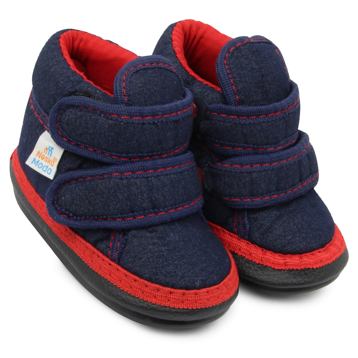 Neska ModaBaby Boys & Girls Cotton Chu Chu Sound Printed Shoes/Booties For 12 To 18 Months/18 To 24 Months-BT1775