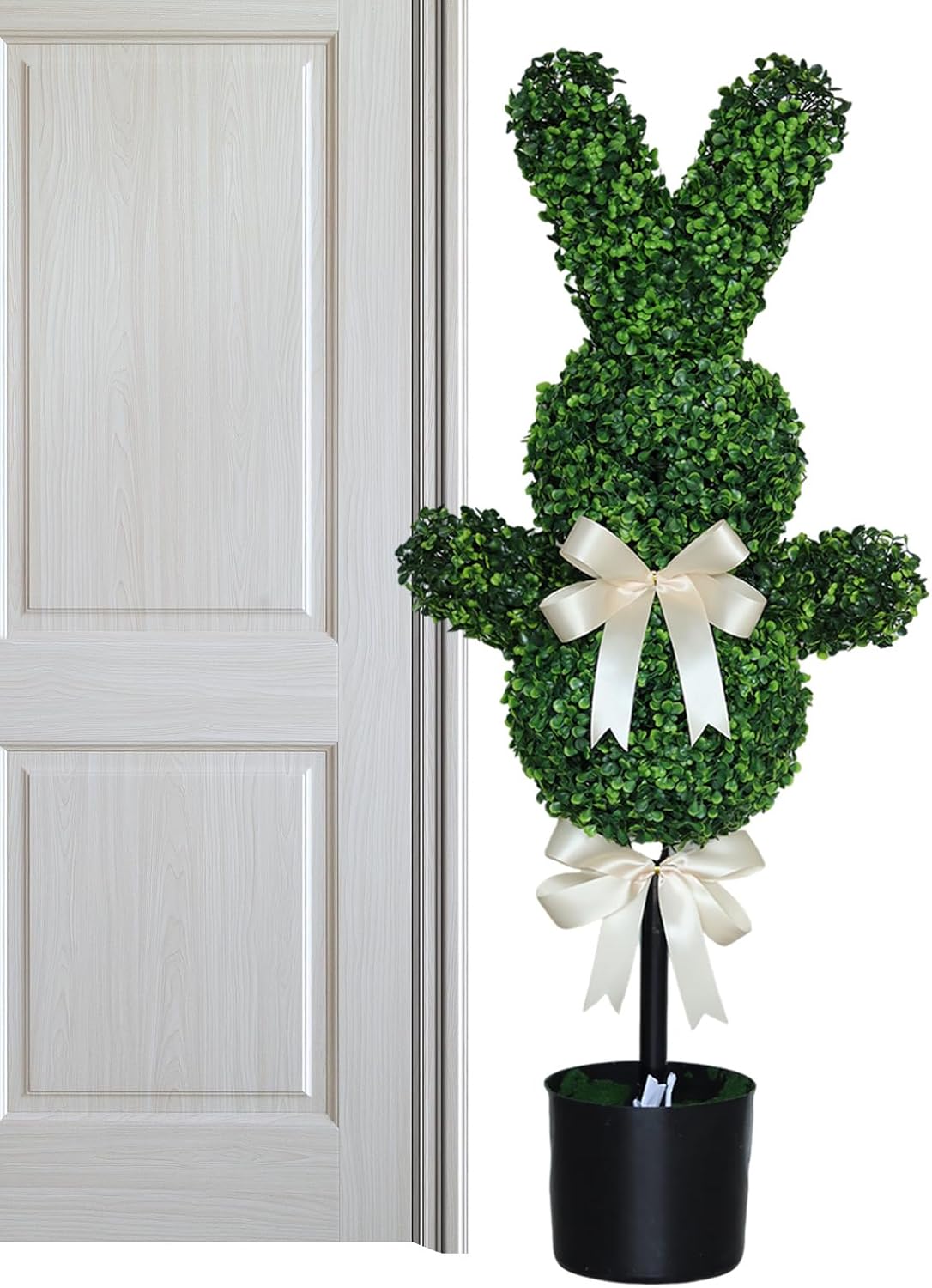 Genérico Large Topiary – 90 cm Green for Easter | Topiary with Ground Spike, for Porch, Garden, Patio, Lawn, Backyard Home and Workplace