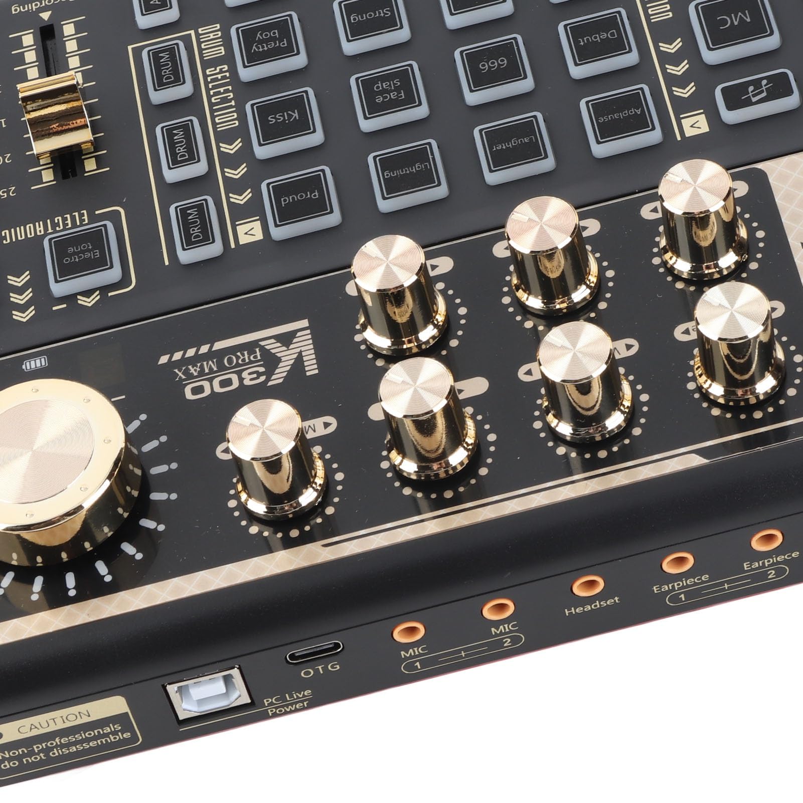 Gedourain Mixer Professionale per Scheda Audio Dal con Vocale per Streaming Live e Registrazione Scheda Audio Portatile in ABS