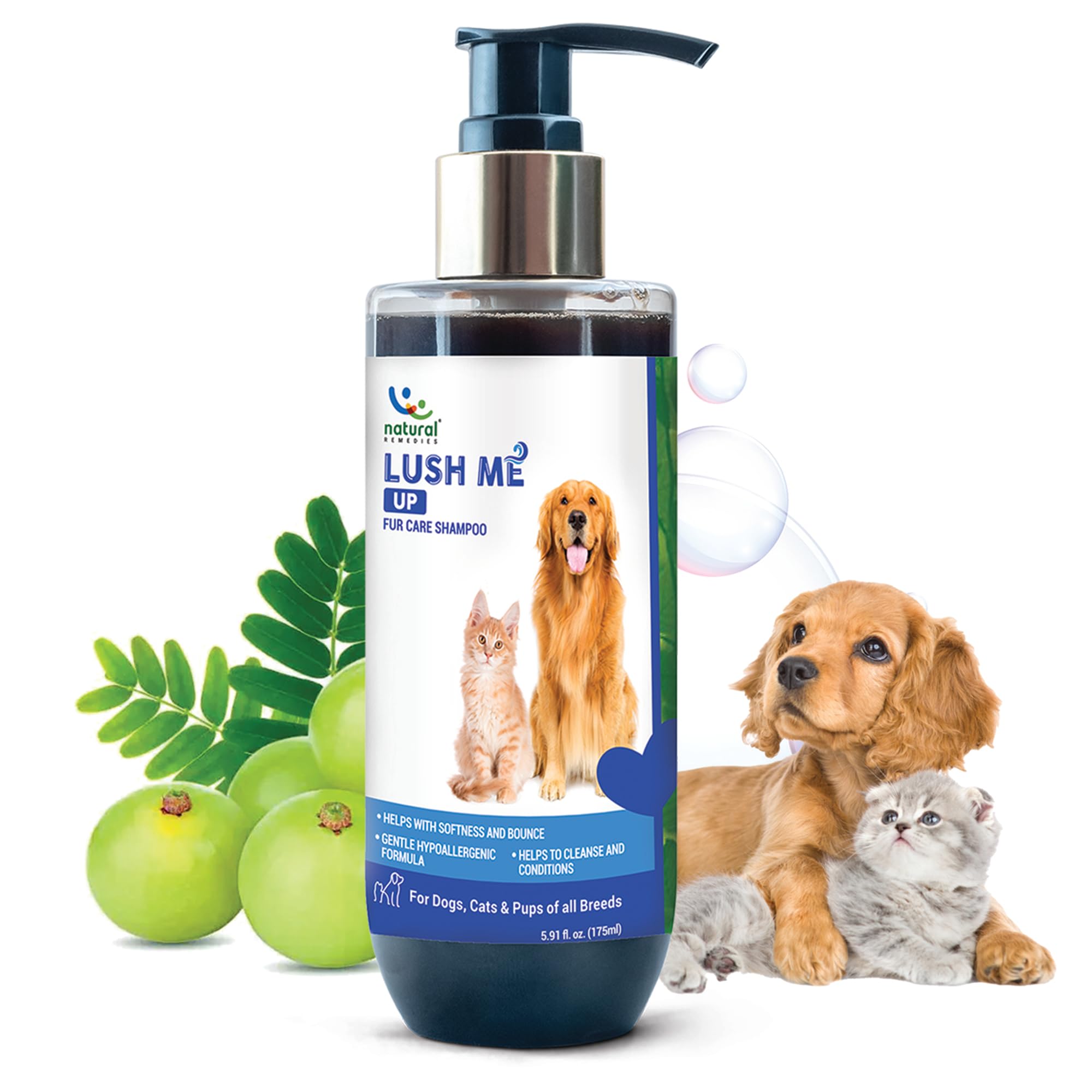 Natural Remedies Lush Me Up Mild Anti-Hairfall Shampoo for Dogs, Cats & Pups of All Breeds, Reduces Hair Fall and Restore Softness and Bounce, Cleans & Conditions, Natural and Safe, 175 ml (B0CD27N56N) Amazon Price History, Amazon Price Tracker