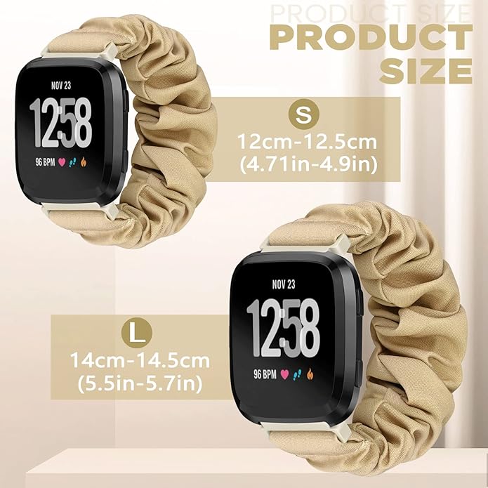 Correa Scrunchie para Fitbit Versa/Versa 2/Versa Lite/Versa SE miniatura 3