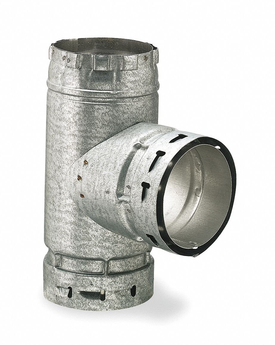 Ameri-Vent Standard Tee, 4 In Dia, 8-7/8 In L - 4ET