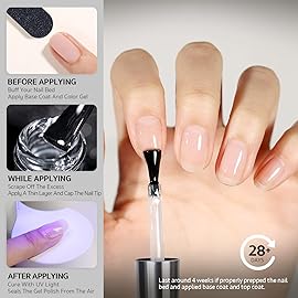 GAOY Top Coat for Gel Nail Polish, 16ml No Wipe Clear Finish, High Gloss Varnish for Long Lasting UV Nail Art DIY