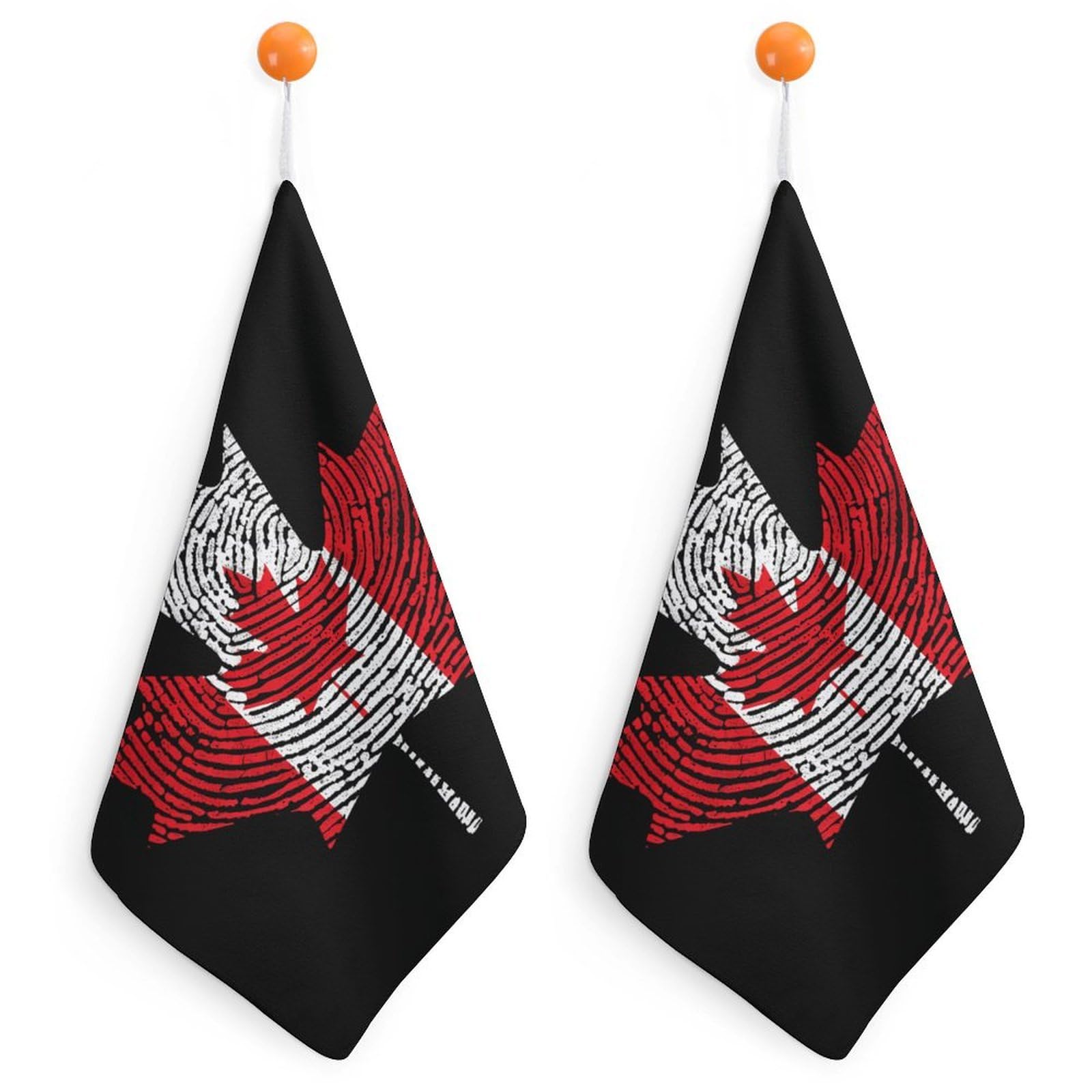 TXFBTRFSA Canada Canadian Flag Hand Towels with Hanging Loop Kitchen Towel Handkerchiefs Cleaning Cloths