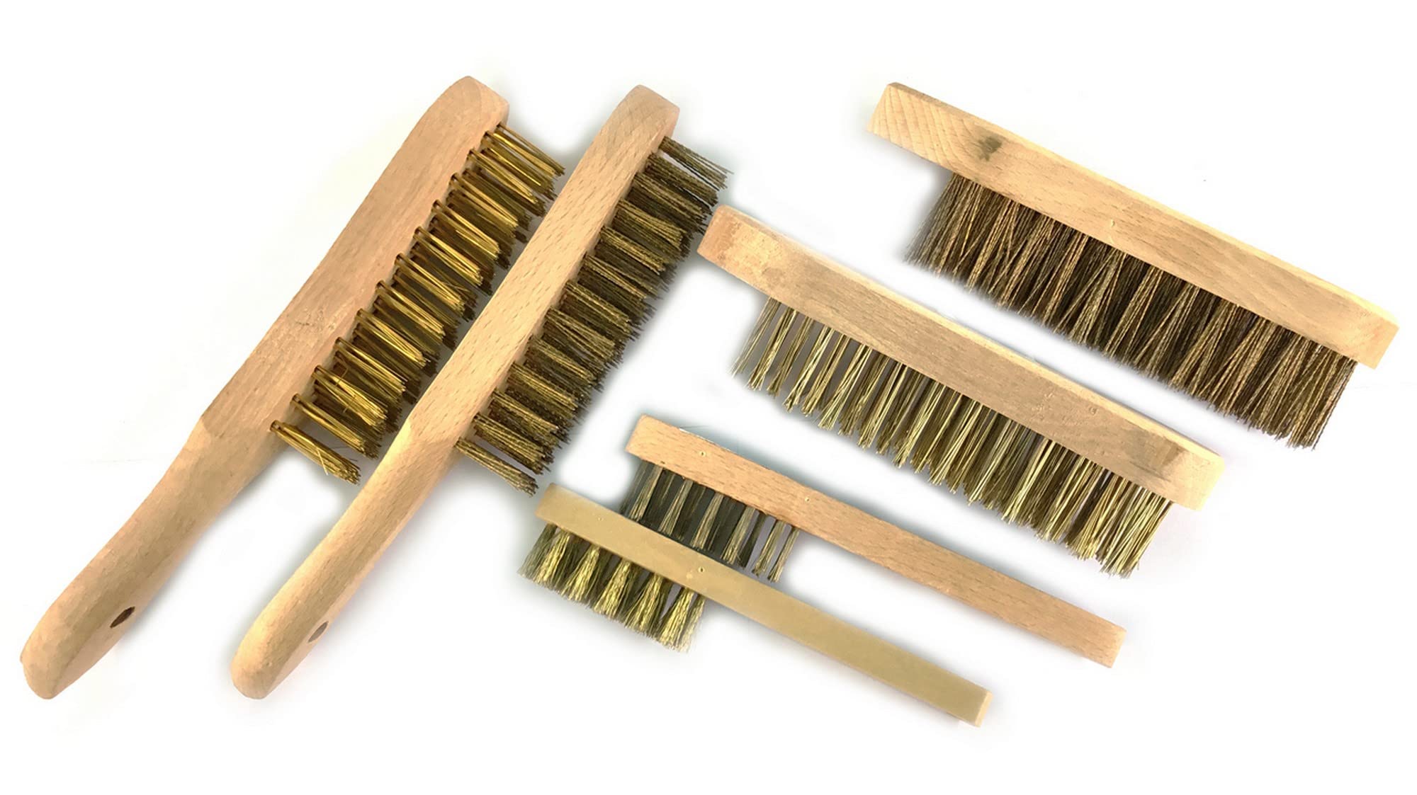 Kibros Assortiment 6 brosses métal soudeur violon bougie acier laitonné