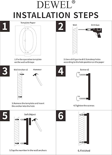 Miniatura 133 de DEWEL Números flotantes de casa grandes de 8 pulgadas para exteriores, decoración de números de dirección de casa modernos negros para señalización