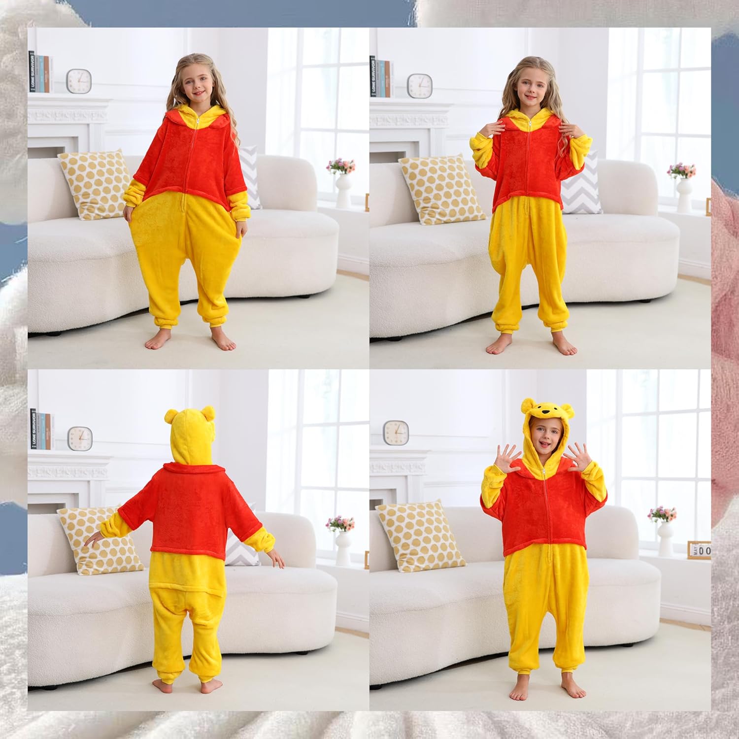 Unisex Children Animal Onesie Pajamas, Kids Flannel Halloween Costume Christmas Pajamas For Girls and Boys 4-13Y - Image 6