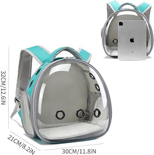 Miniatura 3 de Mochila portátil de viaje para mascotas, bolsa de hámster, conejillo de indias, pájaro, perro, gato, mochila para tortuga, jaula de conejo, conejo,