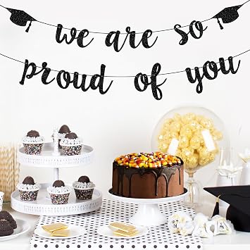 Graduation Decorations 2026, Black Double-sided Glitter Graduation Banner, Congratulation Banner, Congrats Grad Sign Decor, Class of 2026 Decorations for High School College Grad Party