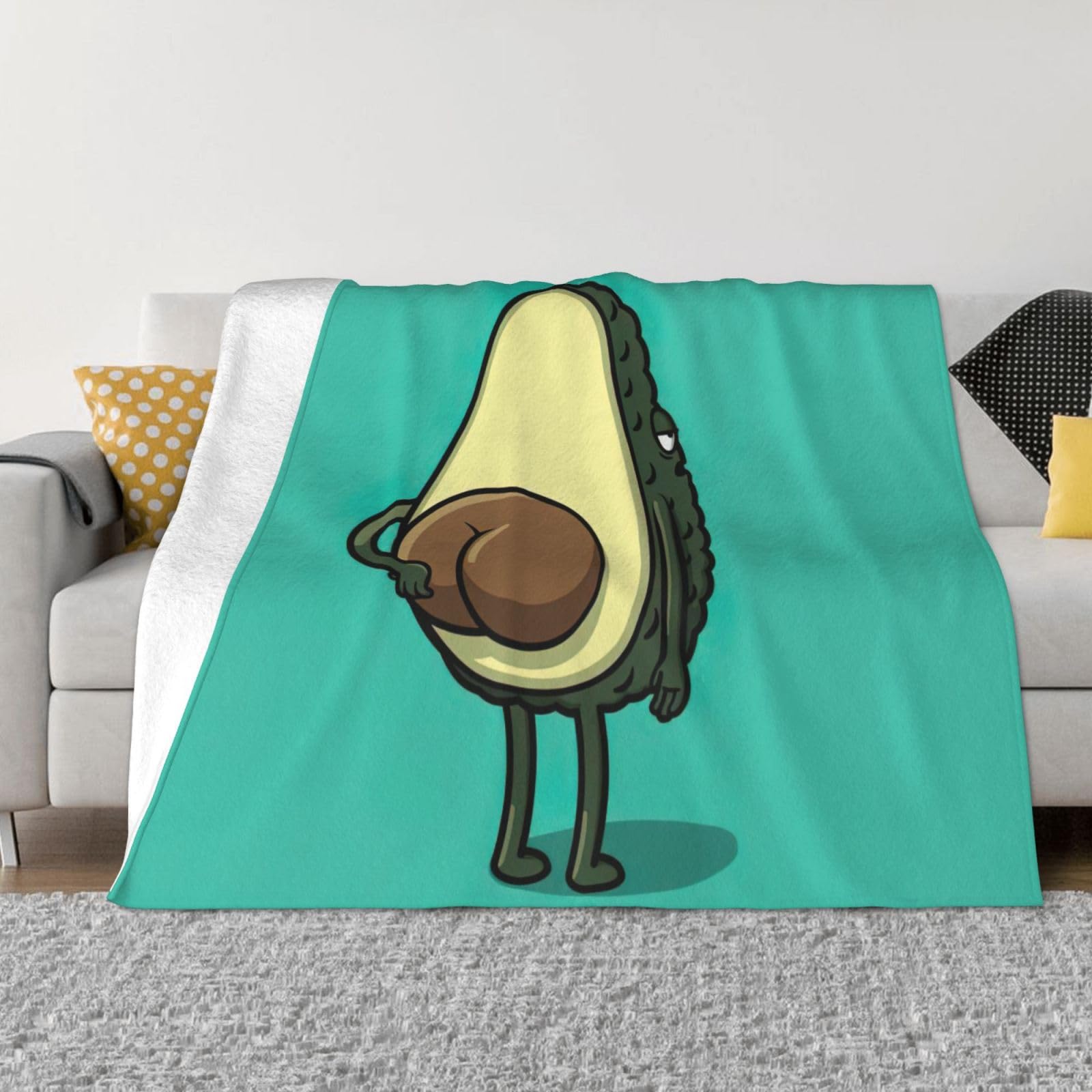 Couverture en flanelle avocat EdWal 152x127 cm pour canapé