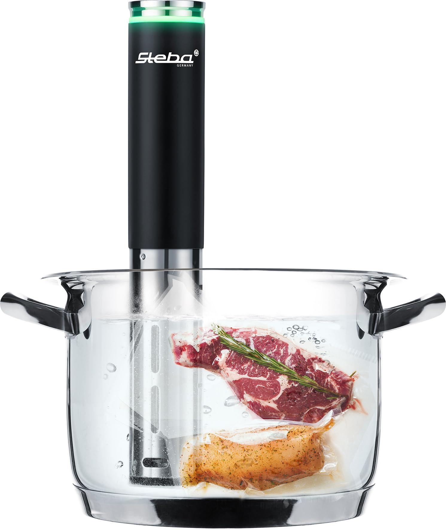 Steba cocina sous-vide con 4 programas automáticos, uso móvil para todos los hornos a partir de 15 cm, fácil limpieza. SV 60.