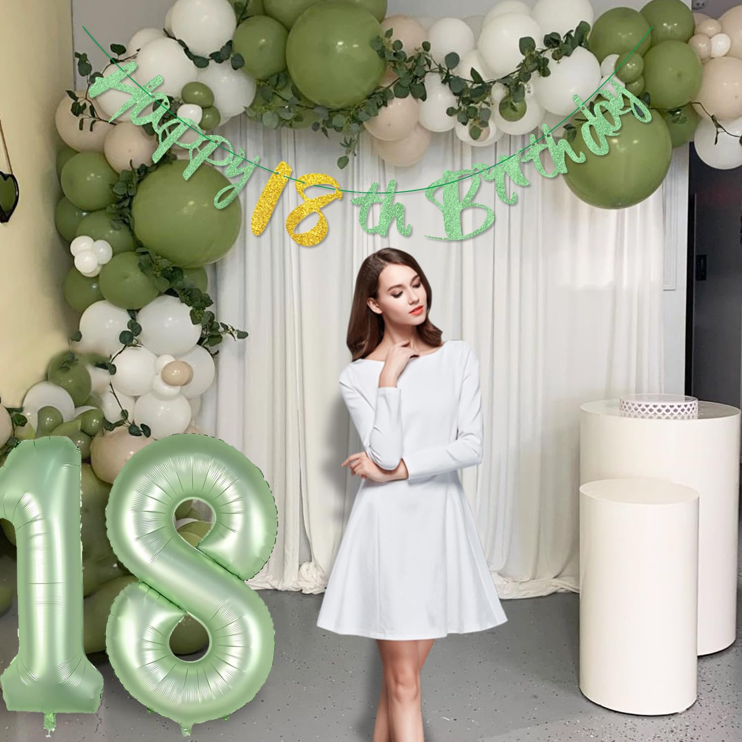 Livre D'or Anniversaire Vert Sauge - Deco Anniversaire Pas Cher