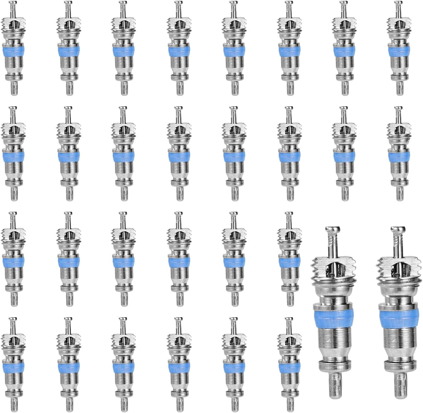 60pcs Ac Valve Cores for R32/R410A/R22, Alloy Premium High Pressure Air Conditioner Hvac Valve Cores Replacement Parts for Refrigeration Systems