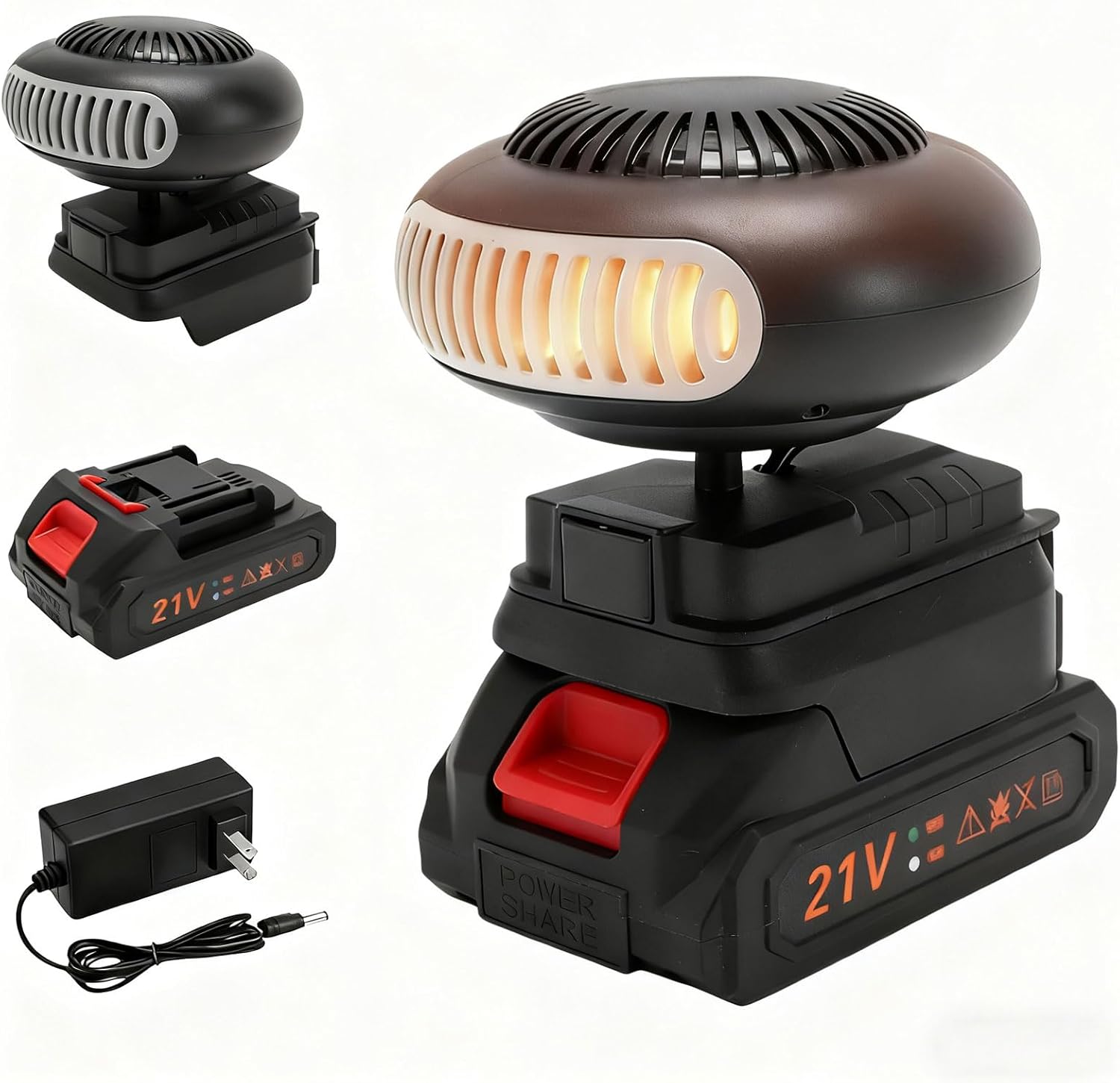 Calefactor Eléctrico Portátil a Batería con Calefacción por Convección