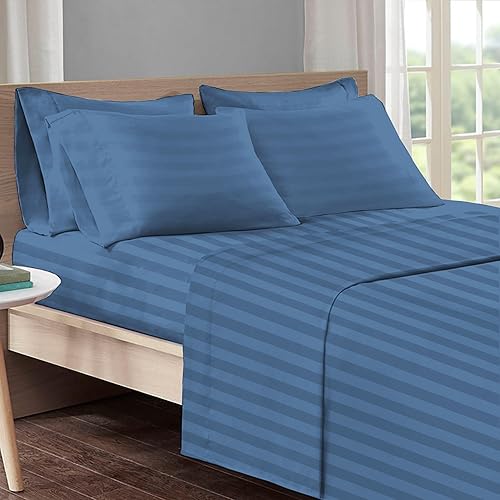 Miniatura 25 de Pizuna Juego de funda de edredón de algodón tamaño individual, 300 hilos de tejido de satén de algodón de fibra larga con cierre de botón (funda de