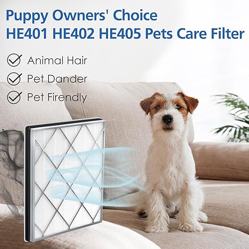 Miniatura 6 de Filtro HE401 de repuesto para purificador de aire Shark 4 - Compatible con purificador de aire Shark 4 HE401 HE402 HE405 HE400 de repuesto para